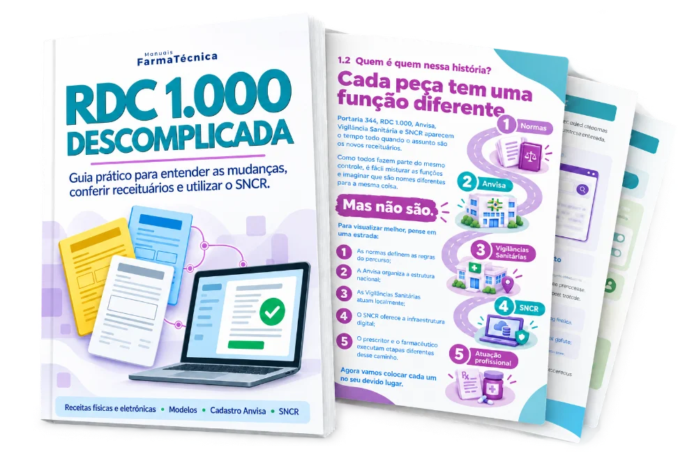 Capa e páginas internas do guia principal
