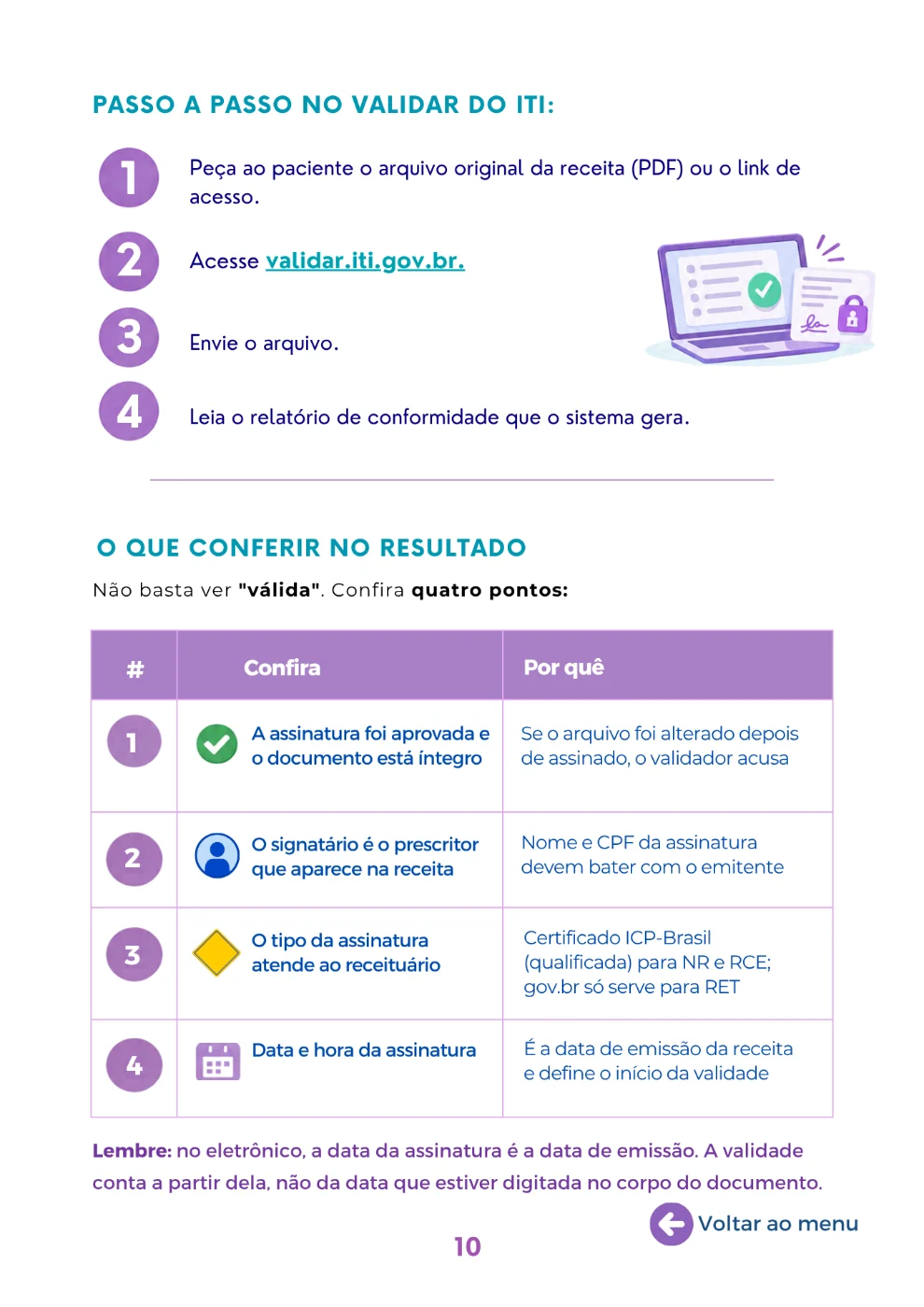 Passo a passo no Validar do ITI